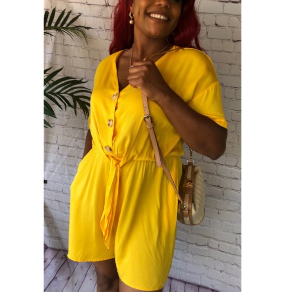 Mango Short Sleeve Romper - Picture 1 of 5